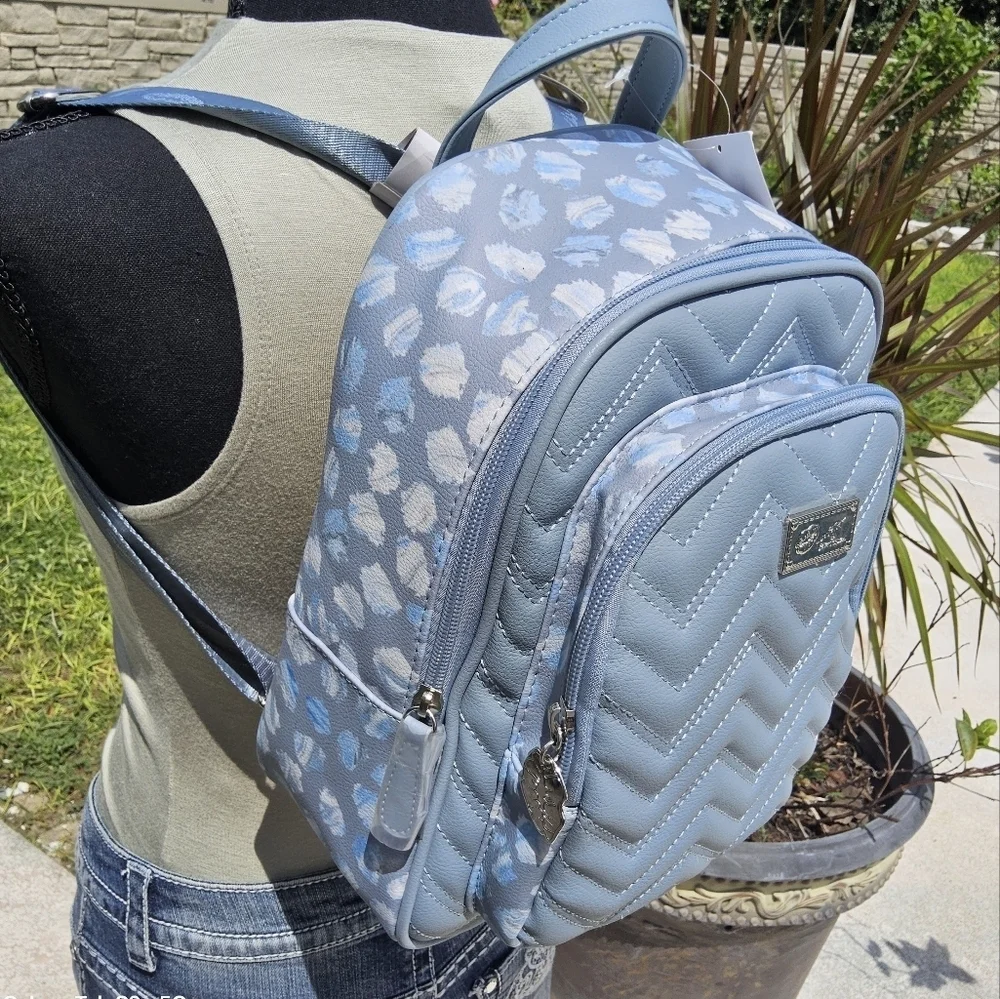 BETSEY JOHNSON BLUE LUV BETSEY BACKPACK